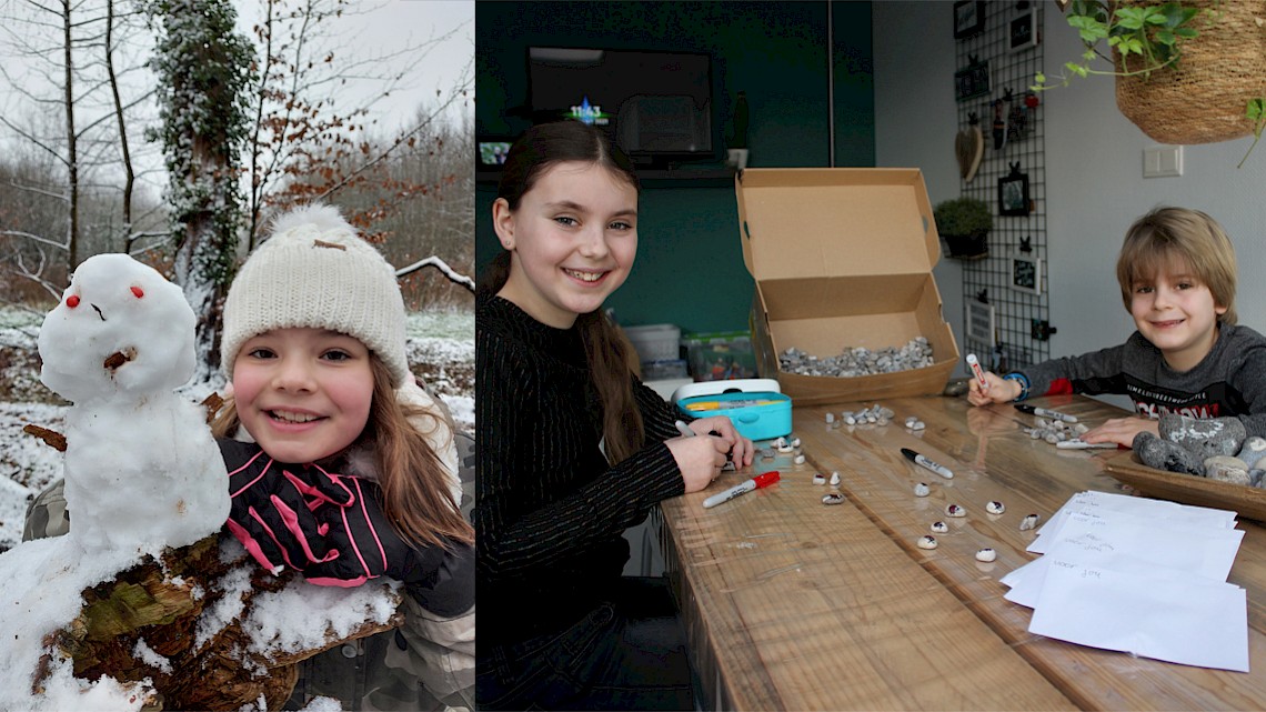 Lieve kinderen bezorgen anderen een glimlach