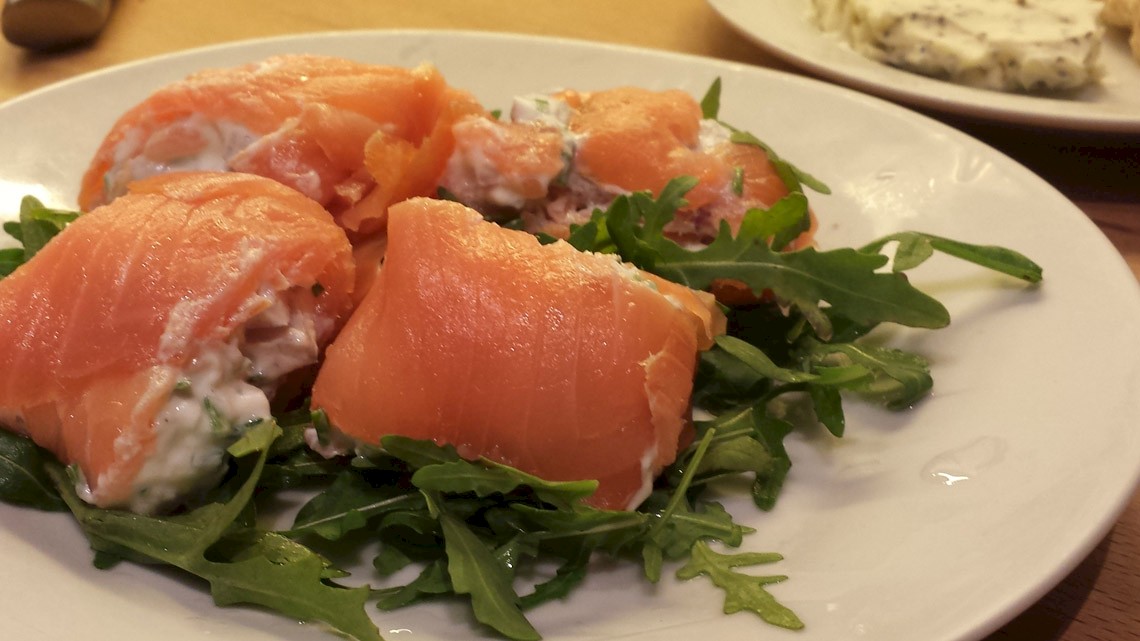 bonbon van gerookte zalm