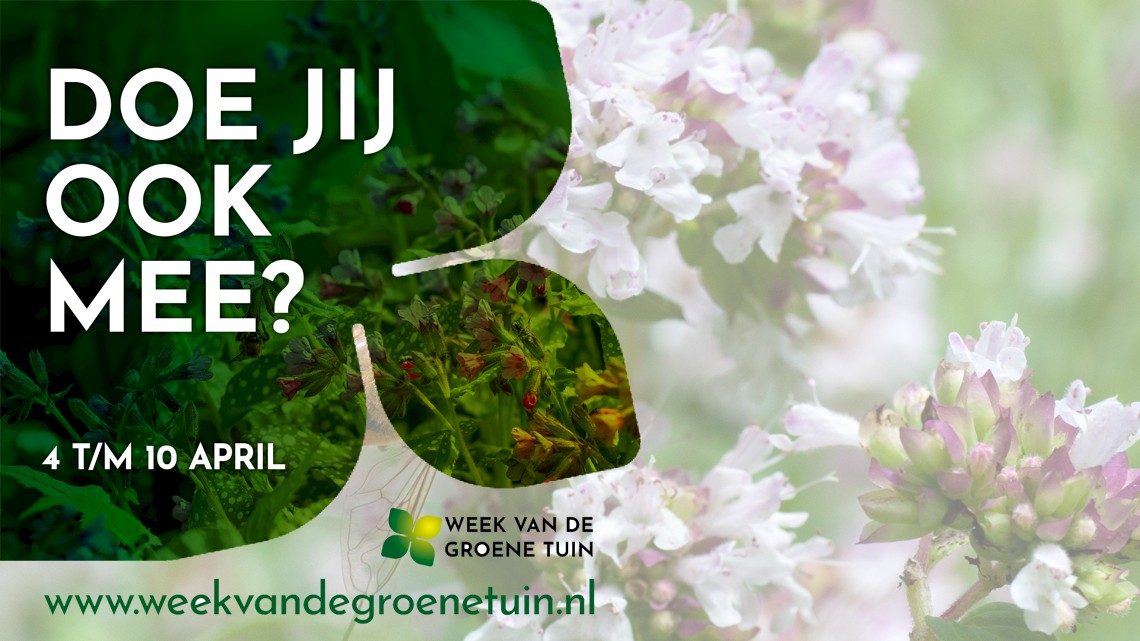 De opening Week van de Groene Tuin in de binnentuin van het ecologische woonproject Het Groene Dak in Utrecht. 