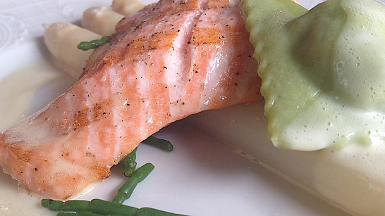 Zalm met asperges